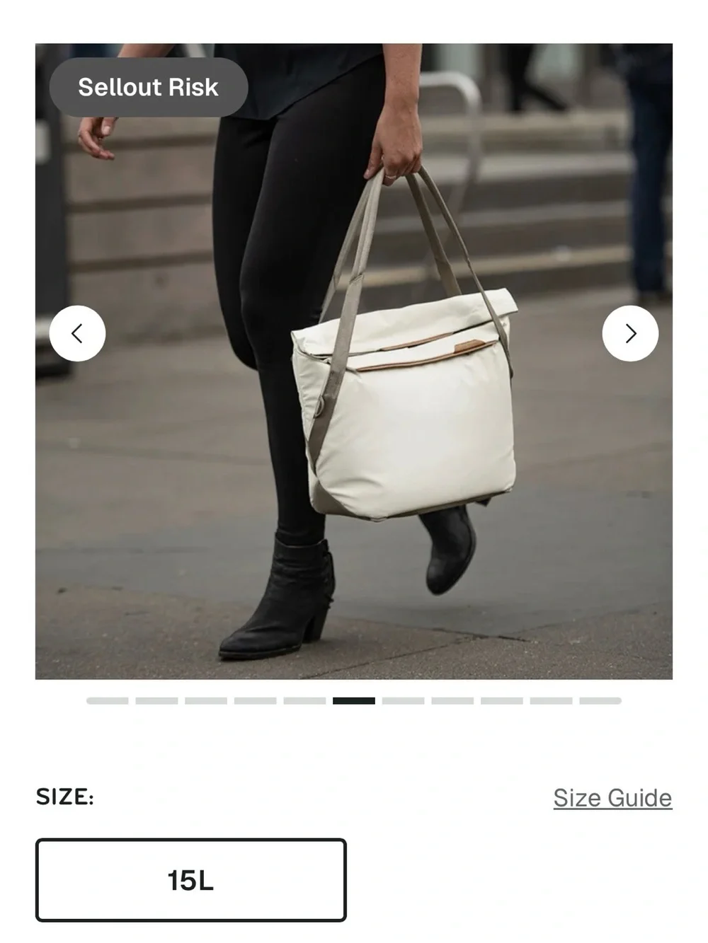 Peak Design Brand new Bone Everyday Tote with Neutral Trim